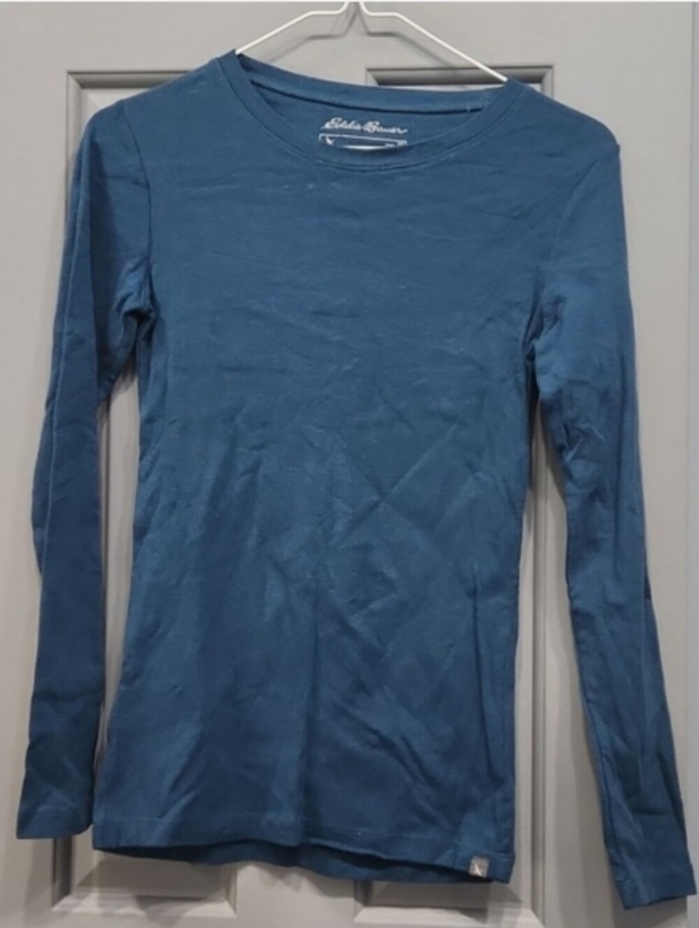 Eddie Bauer Teal Blue Green Heather Favorite Long Sleeve Tee XS